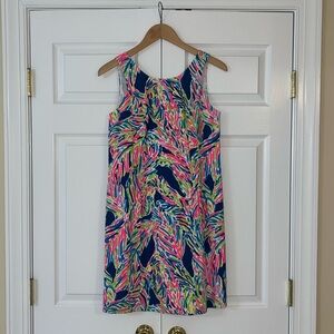 Lilly Pulitzer Cathy Shift dress in Indigo Palm Reader. NWT. Size 0